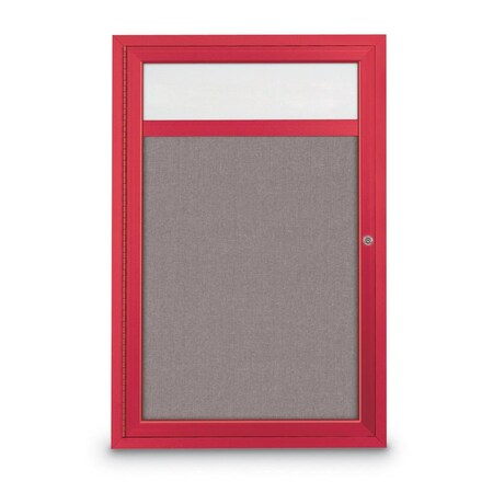 United Visual Products Slim Enclosed Corkboard, 30"x36", Gold Alum Frame/Black UVEB3036-GOLD-BLACK